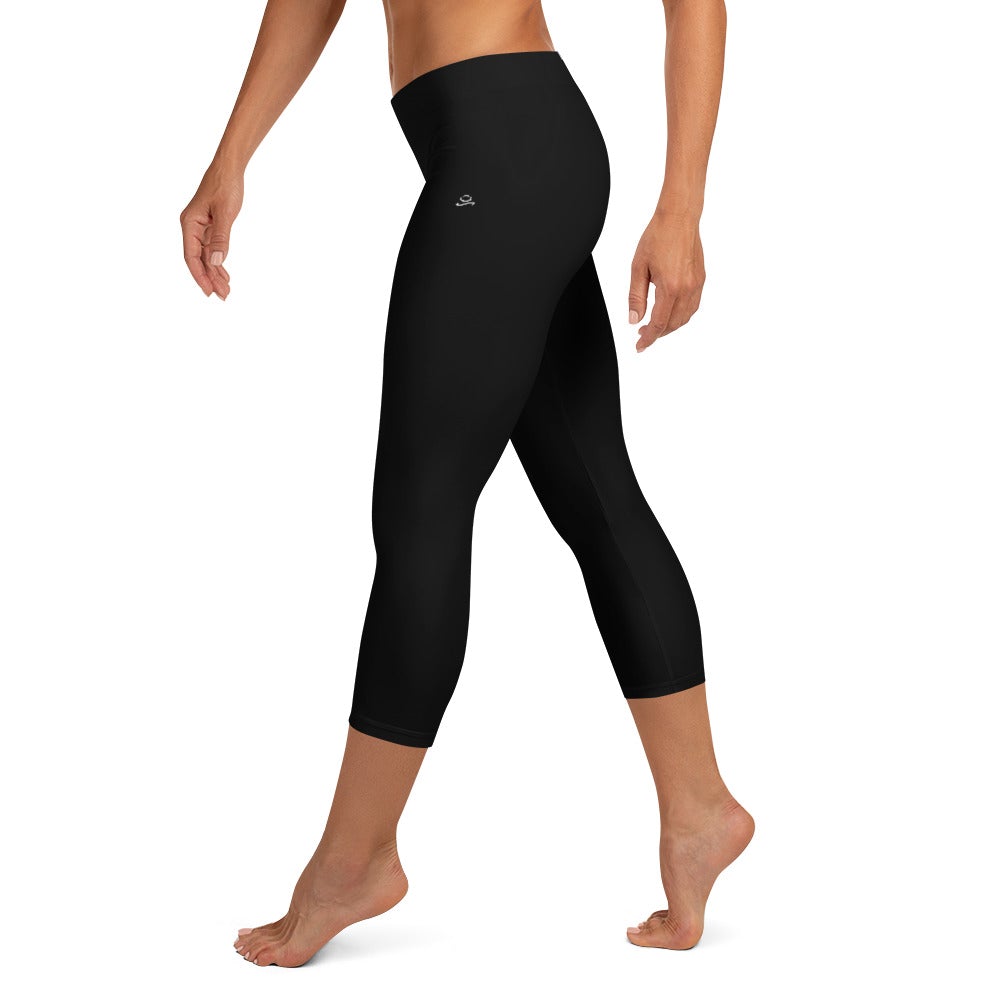 Yogalicious Capri Strappy Leggings Yoga Pants Women's Medium Training Black  528