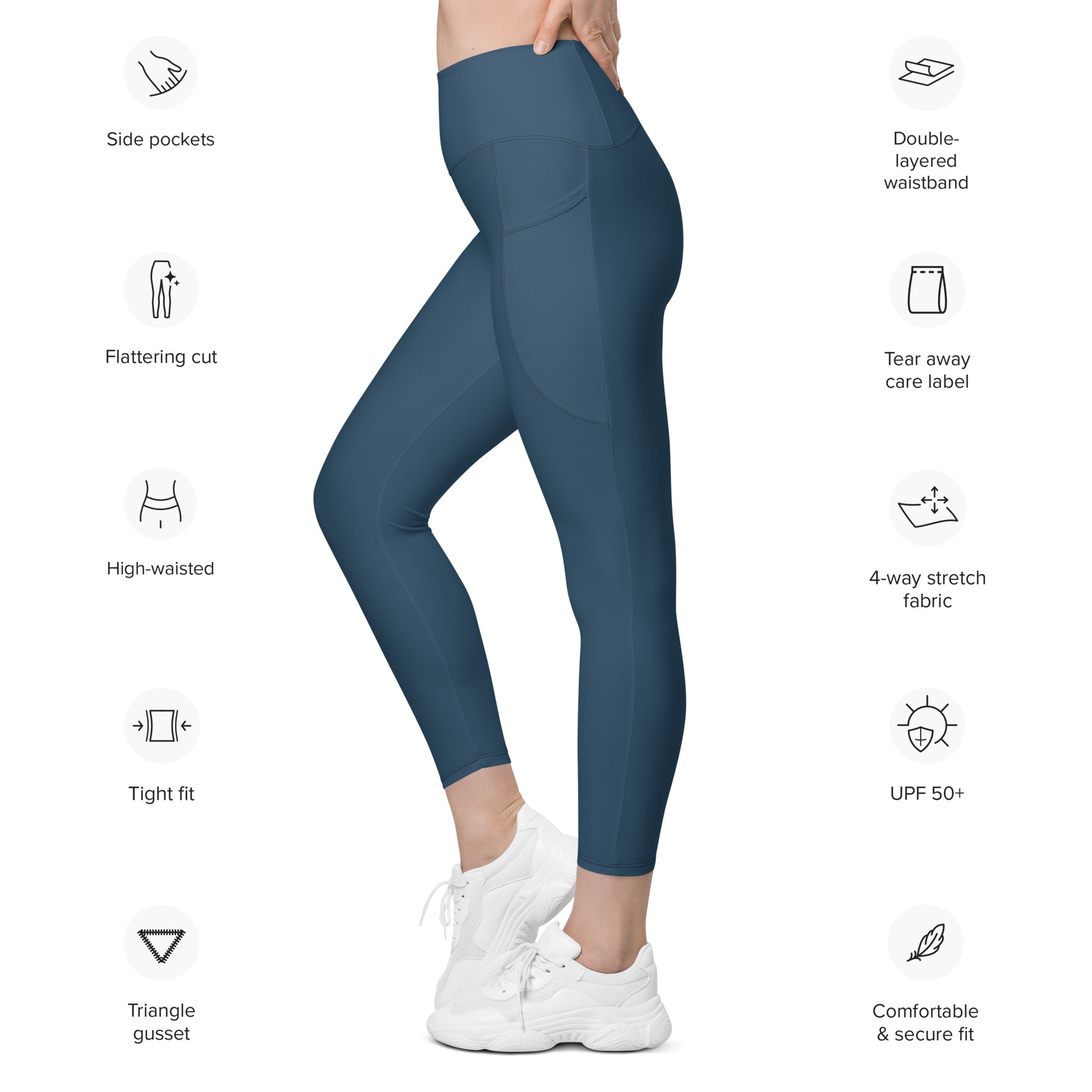 FitFlex High Waist Leggings with pockets – Jain Yoga Ltd.
