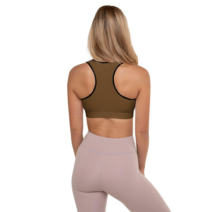 Brown Padded Sports Bra