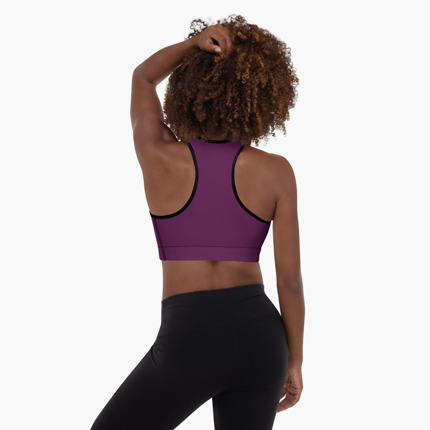 Tyrian Purple Padded Sports Bra