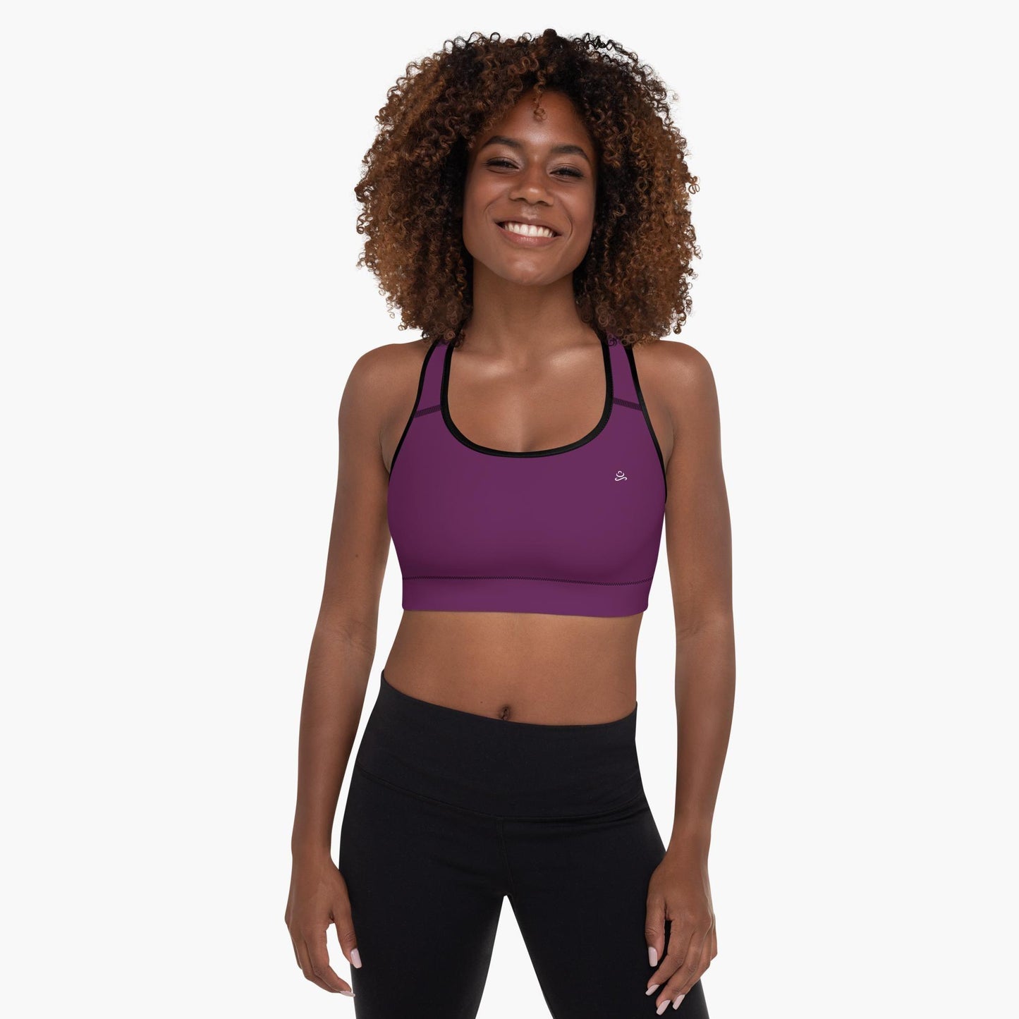 Tyrian Purple Padded Sports Bra