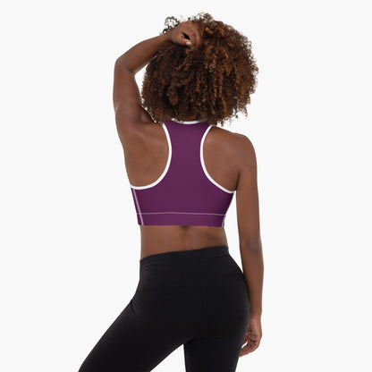 Tyrian Purple Padded Sports Bra