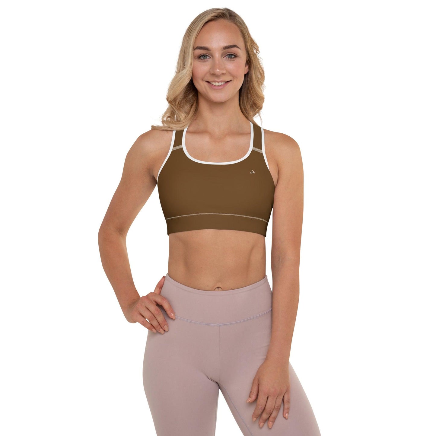 Brown Padded Sports Bra