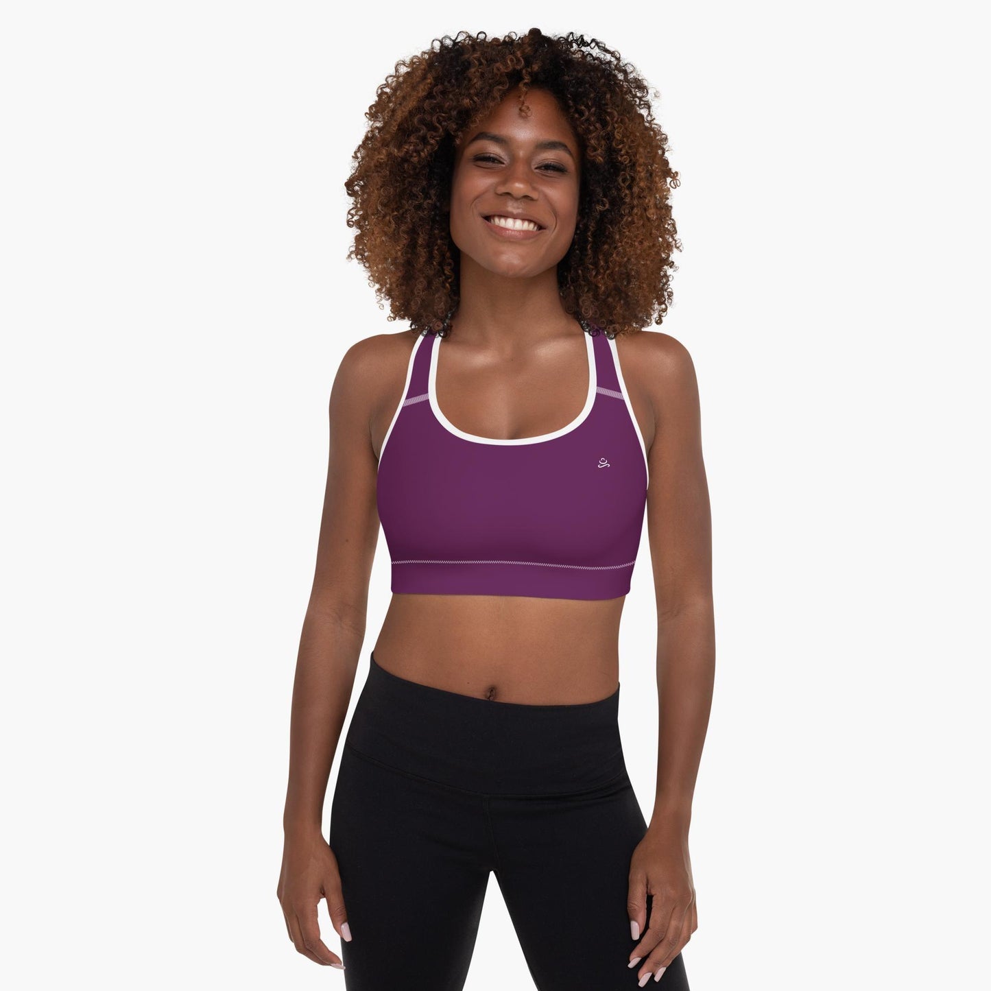 Tyrian Purple Padded Sports Bra