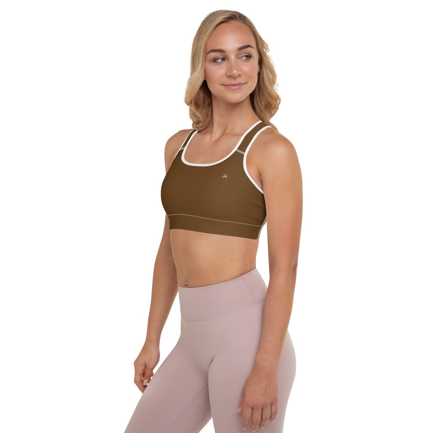 Brown Padded Sports Bra