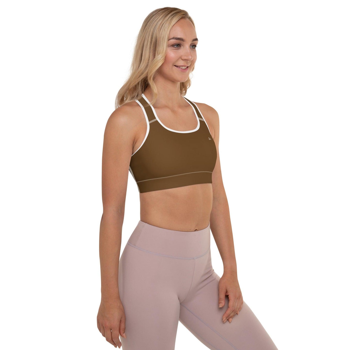 Brown Padded Sports Bra