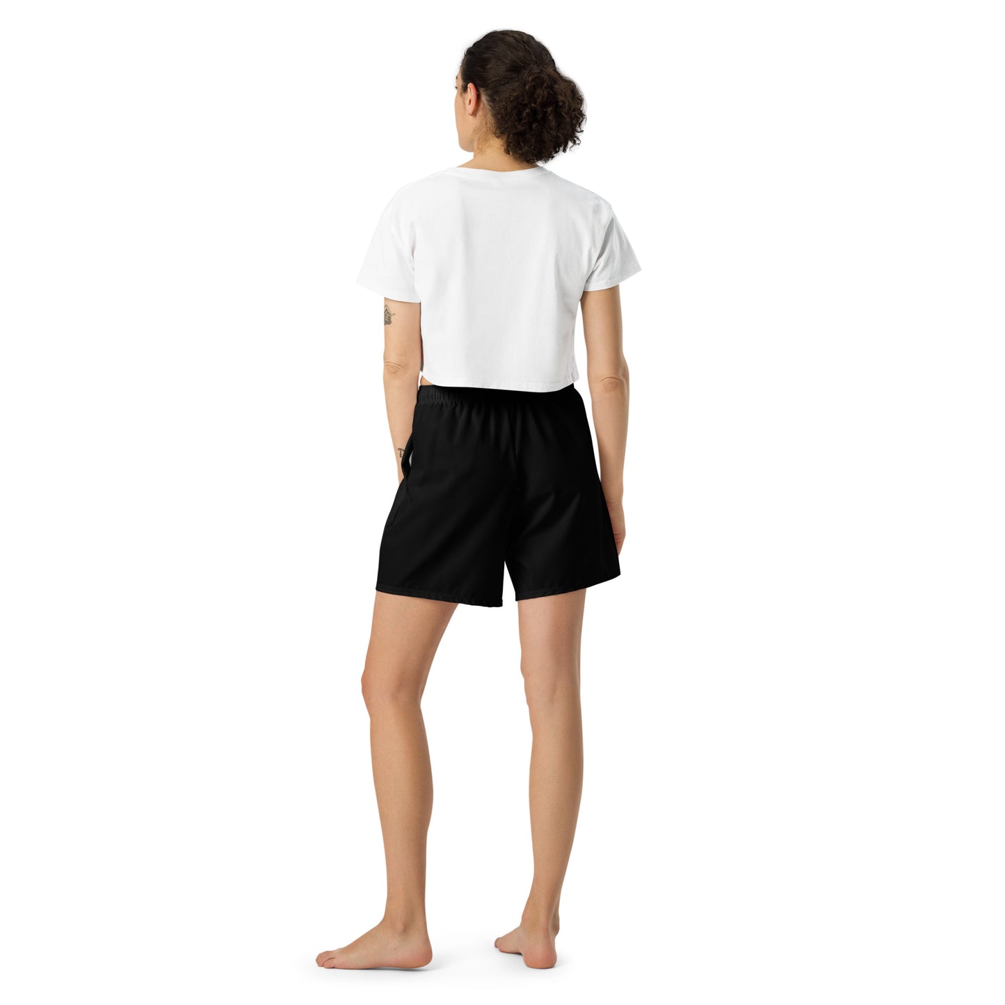 Woman's Black Athletic Long Shorts