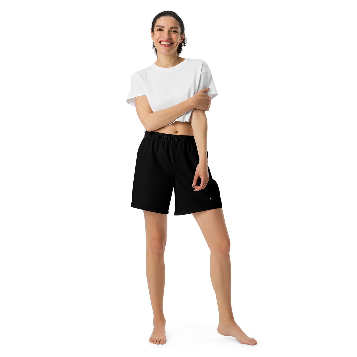 Woman's Black Athletic Long Shorts