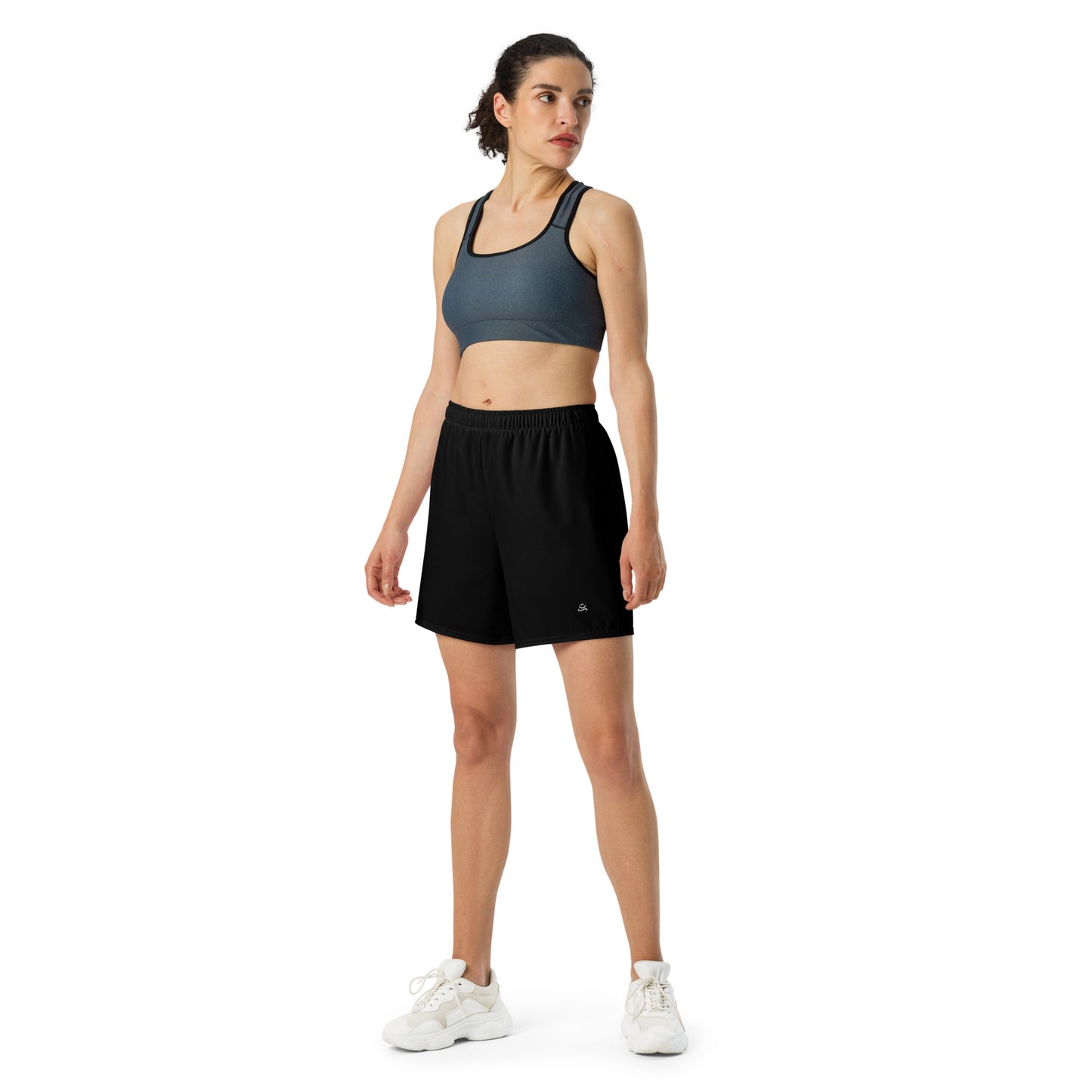 Woman's Black Athletic Long Shorts