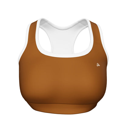 Brown Padded Sports Bra