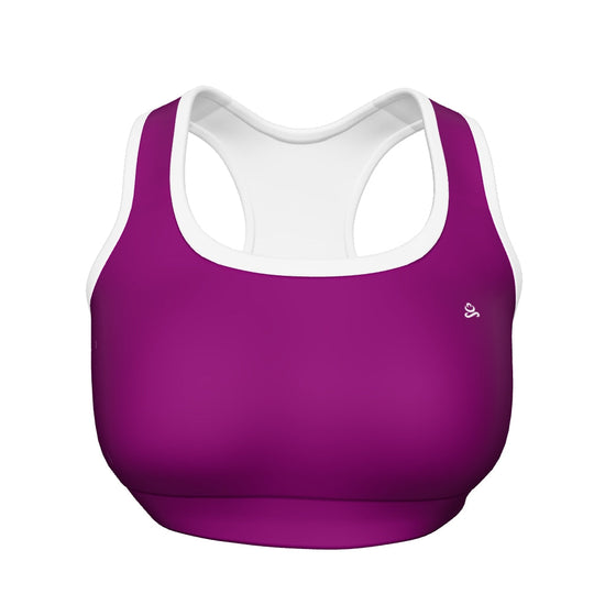 Tyrian Purple Padded Sports Bra