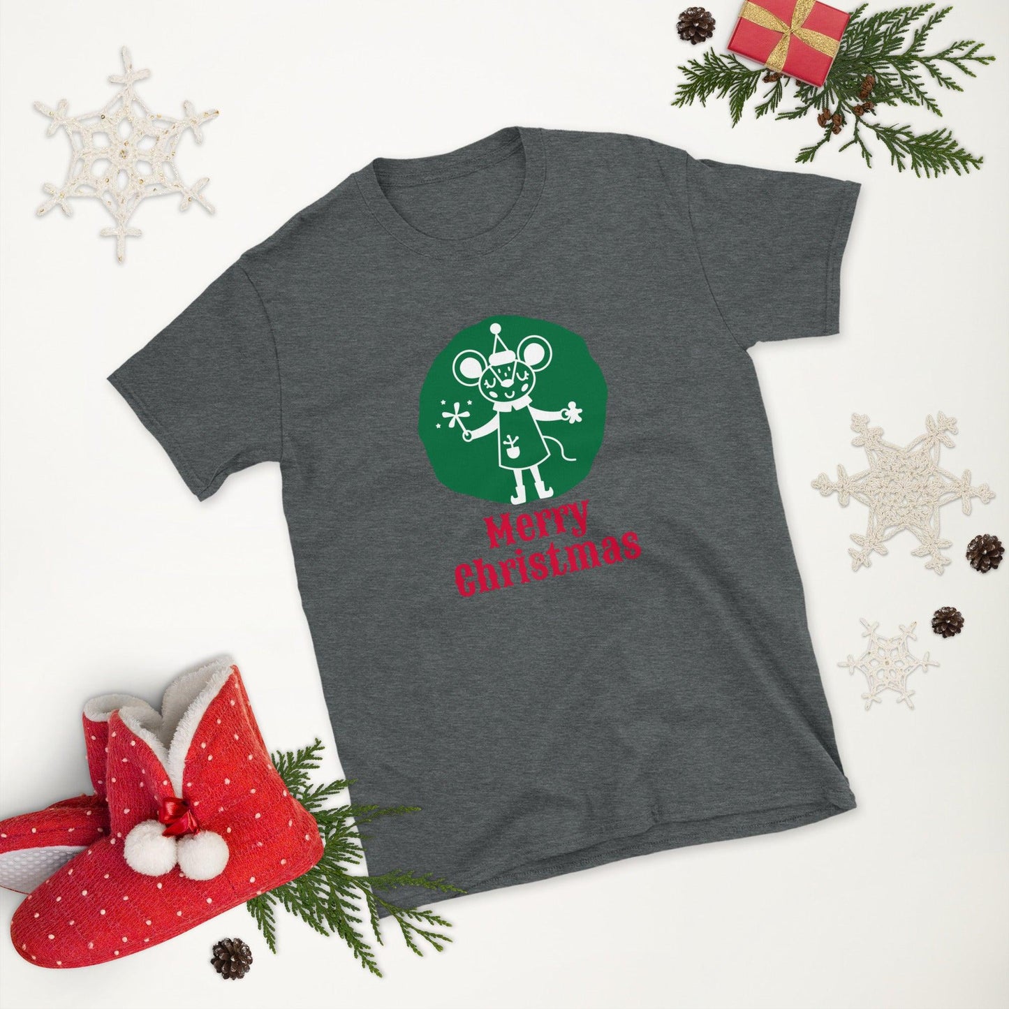 Merry Christmas Mouse T-Shirt Jain Yoga