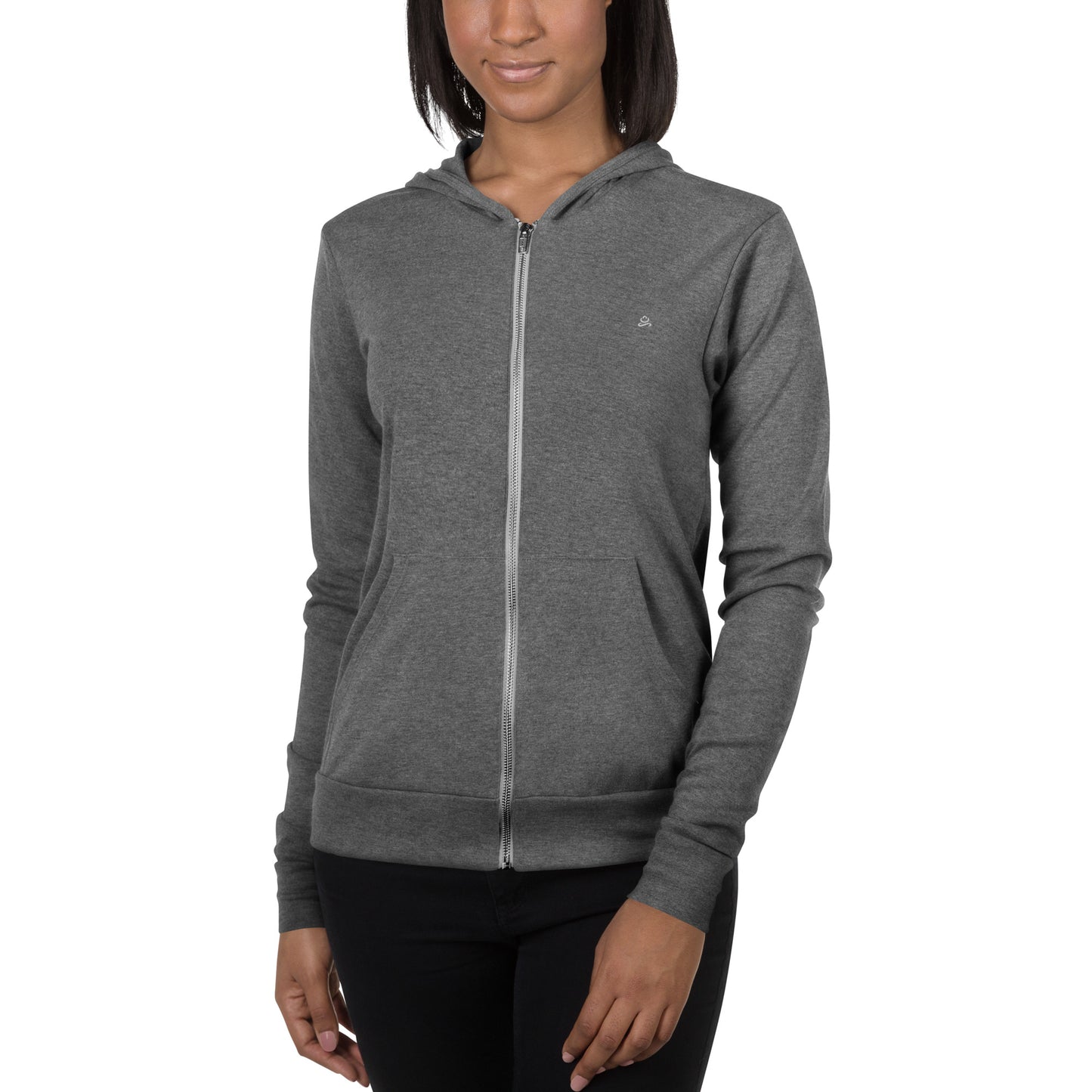 Slim fit ultra-light zip hoodie
