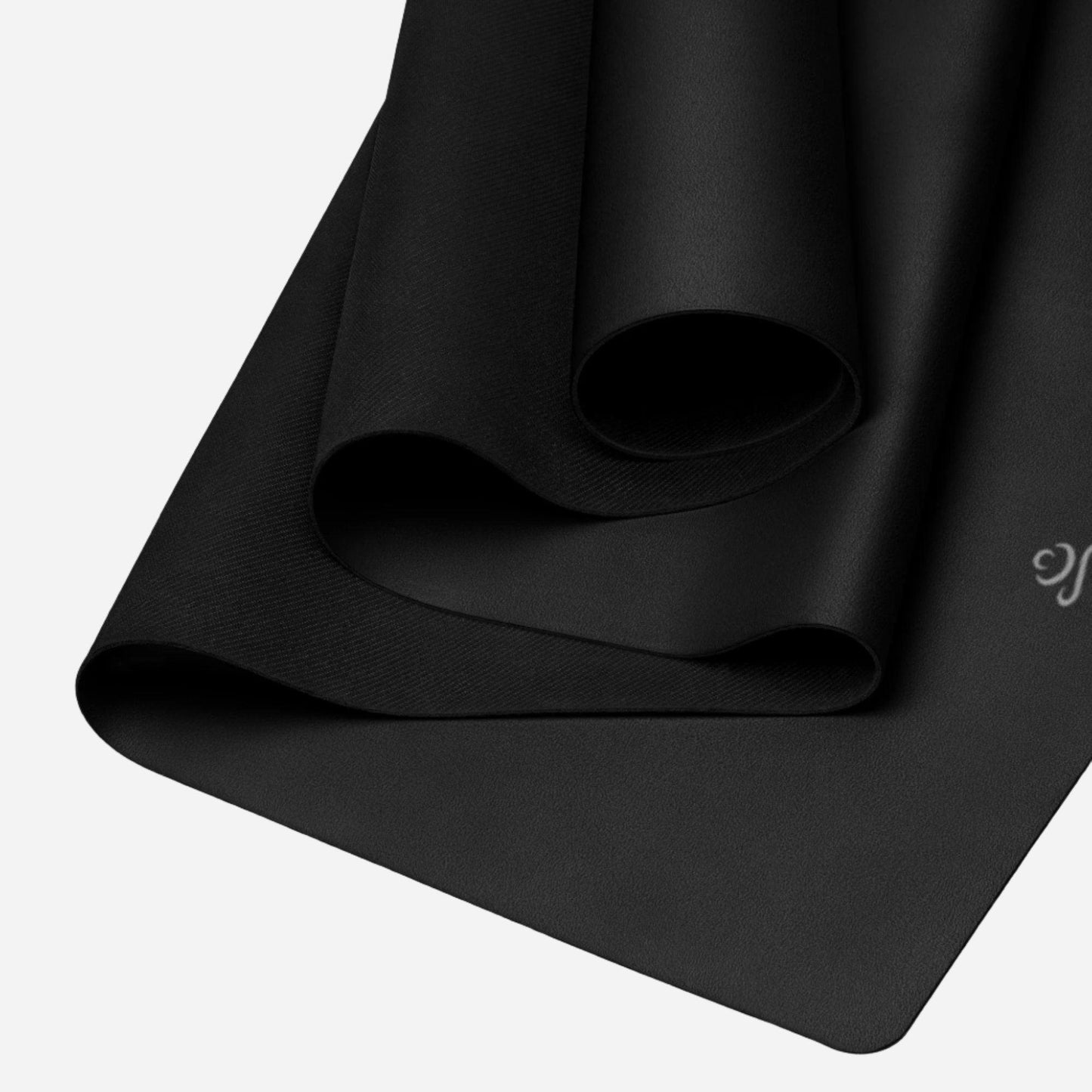 Black Natural rubber Yoga Mat