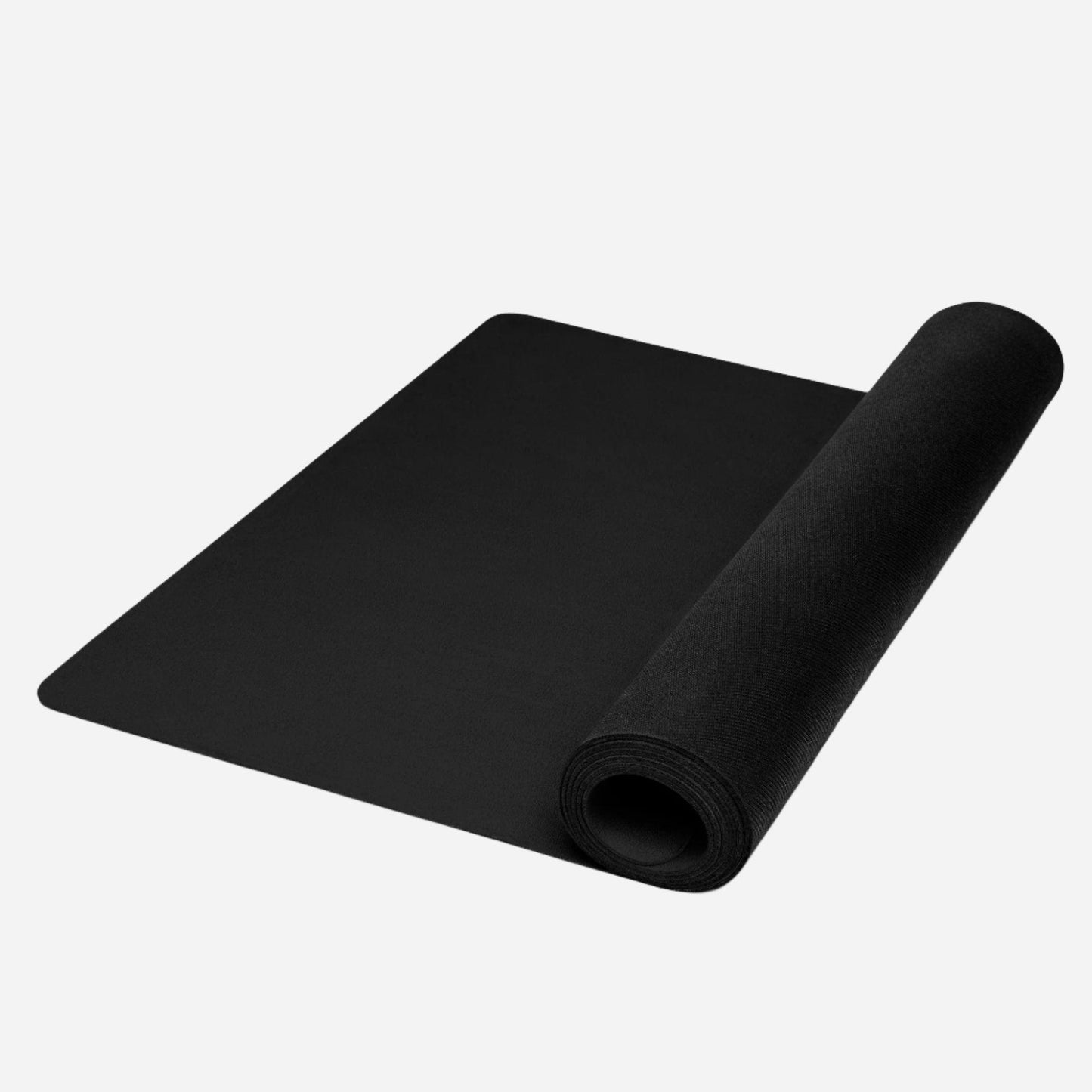 Black Natural rubber Yoga Mat