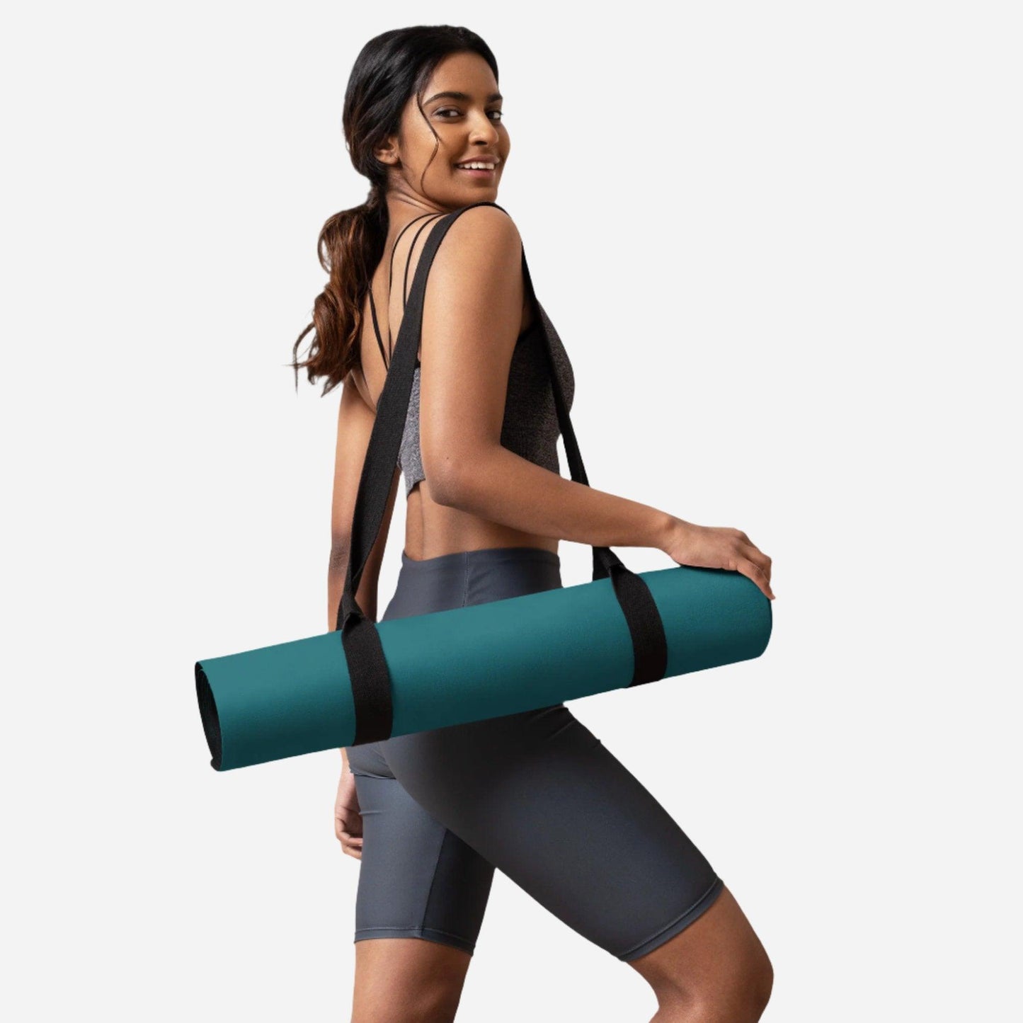 Dark Green Anti-slip Yoga Mat from Natural rubber