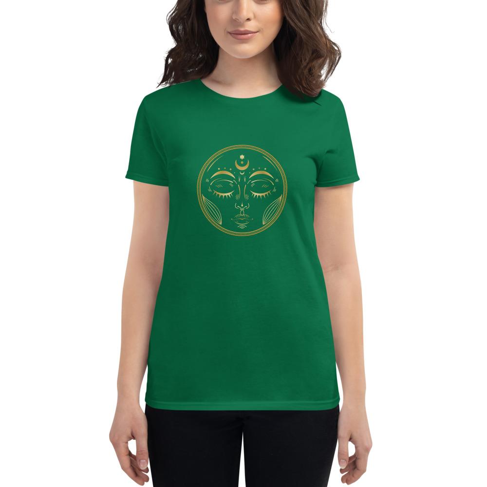 Kelly Green Sun short sleeve t-shirt by Jain Yoga sold by Jain Yoga