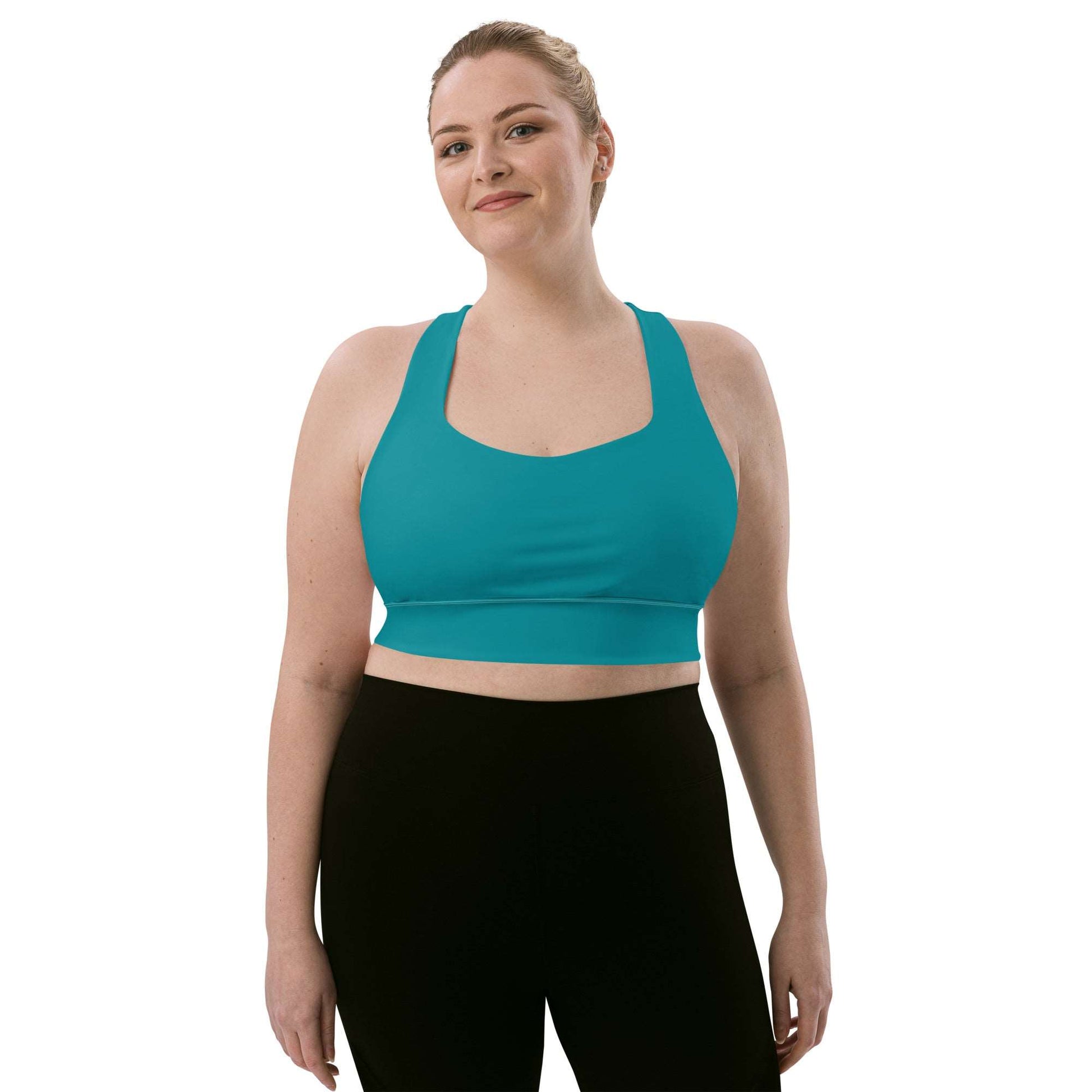 Eastern Blue Longline Women's High Impact Sports Bra exclusive at