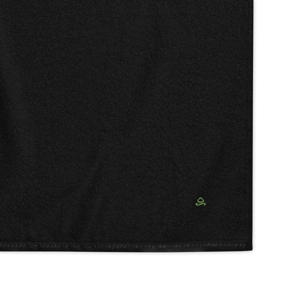 Black Kiwi Green Premium Turkish cotton towel by Jain Yoga sold by Jain Yoga