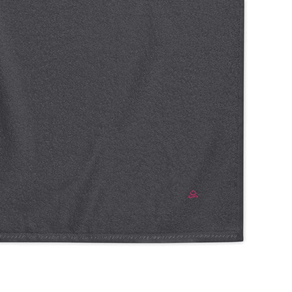 Graphite Flamingo Premium Turkish cotton towel by Jain Yoga sold by Jain Yoga