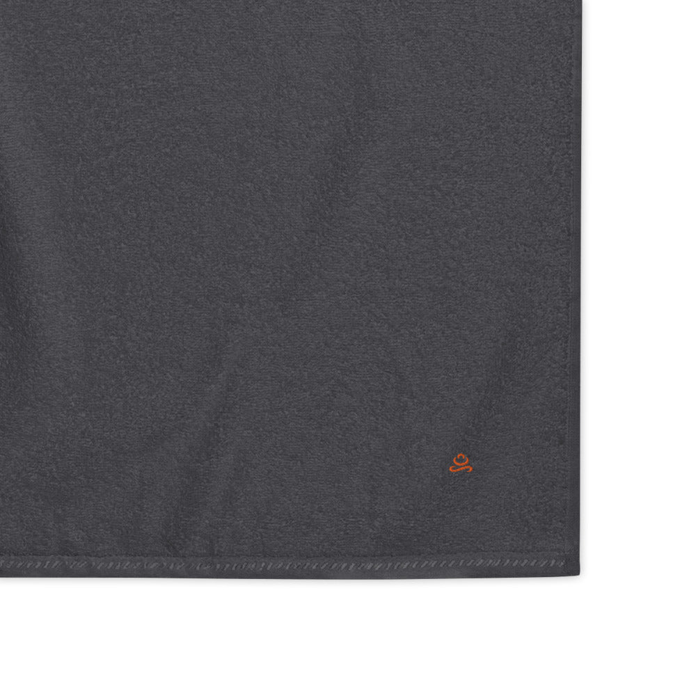 Graphite Orange Premium Turkish cotton towel by Jain Yoga sold by Jain Yoga