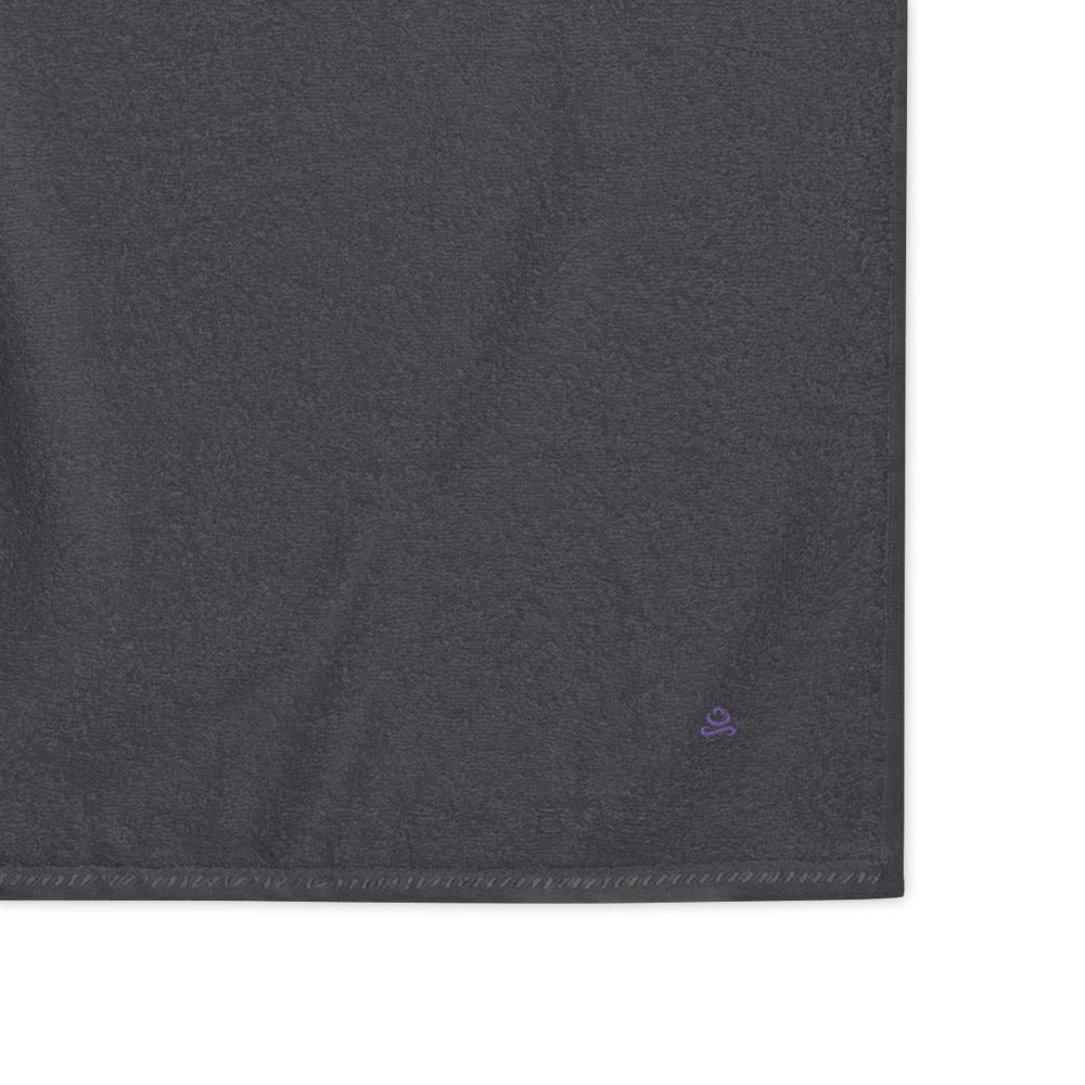 Graphite Purple Premium Turkish cotton towel by Jain Yoga sold by Jain Yoga