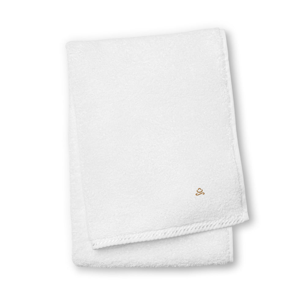 Black Old Gold Premium Turkish cotton towel by Jain Yoga sold by Jain Yoga