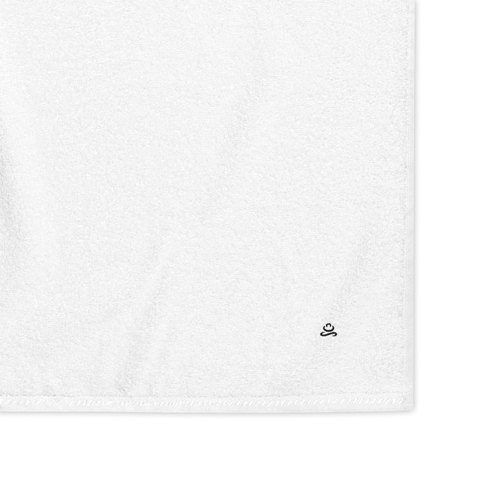 White Black Premium Turkish cotton towel by Jain Yoga sold by Jain Yoga