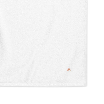 White Orange Premium Turkish cotton towel by Jain Yoga sold by Jain Yoga