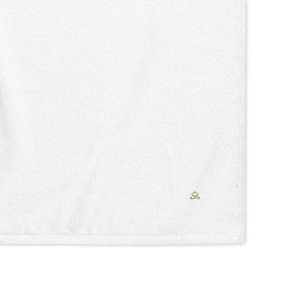 White Kiwi Green Premium Turkish cotton towel by Jain Yoga sold by Jain Yoga