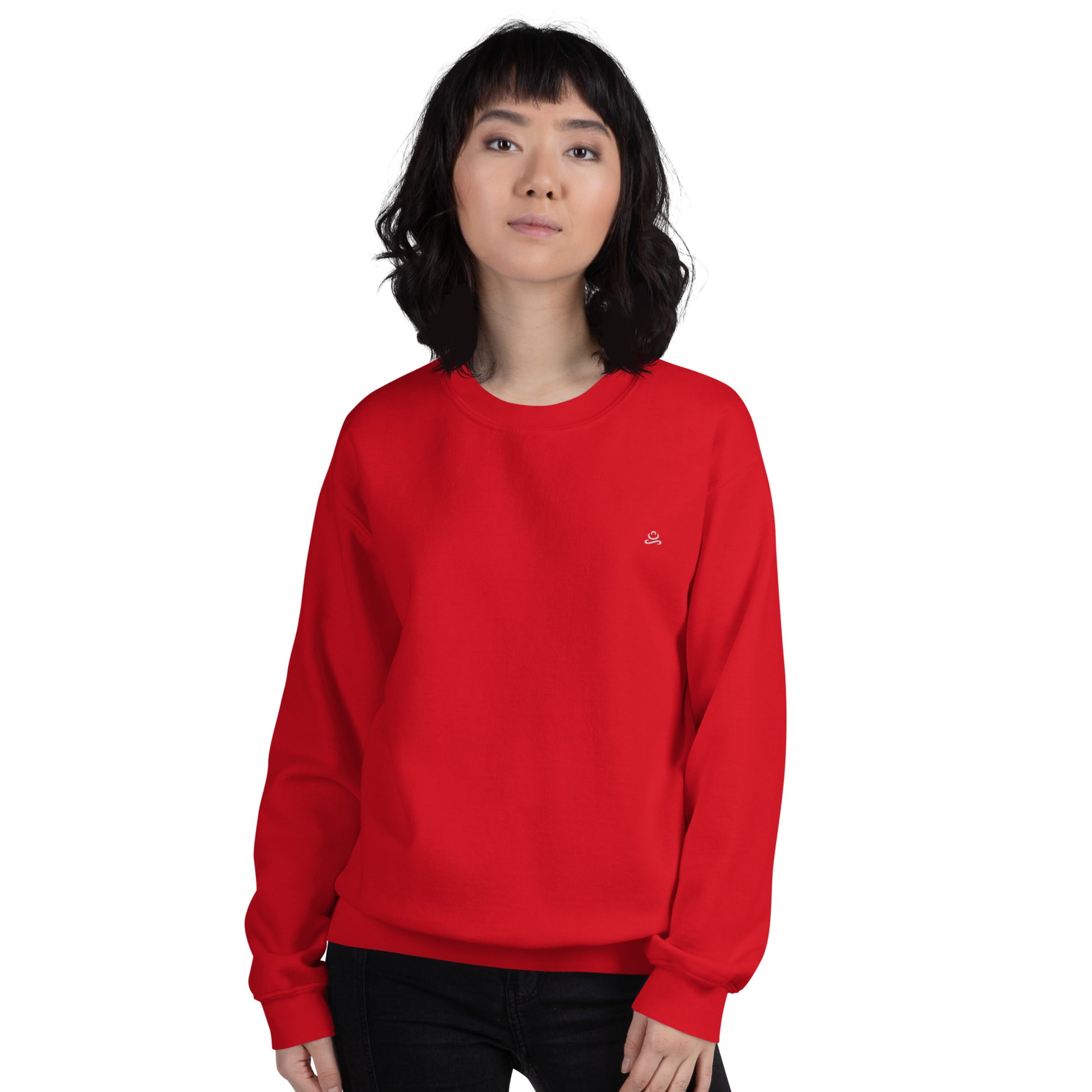 Red Women's Cotton Sweatshirt by Women's Cotton Sweatshirt sold by Jain Yoga