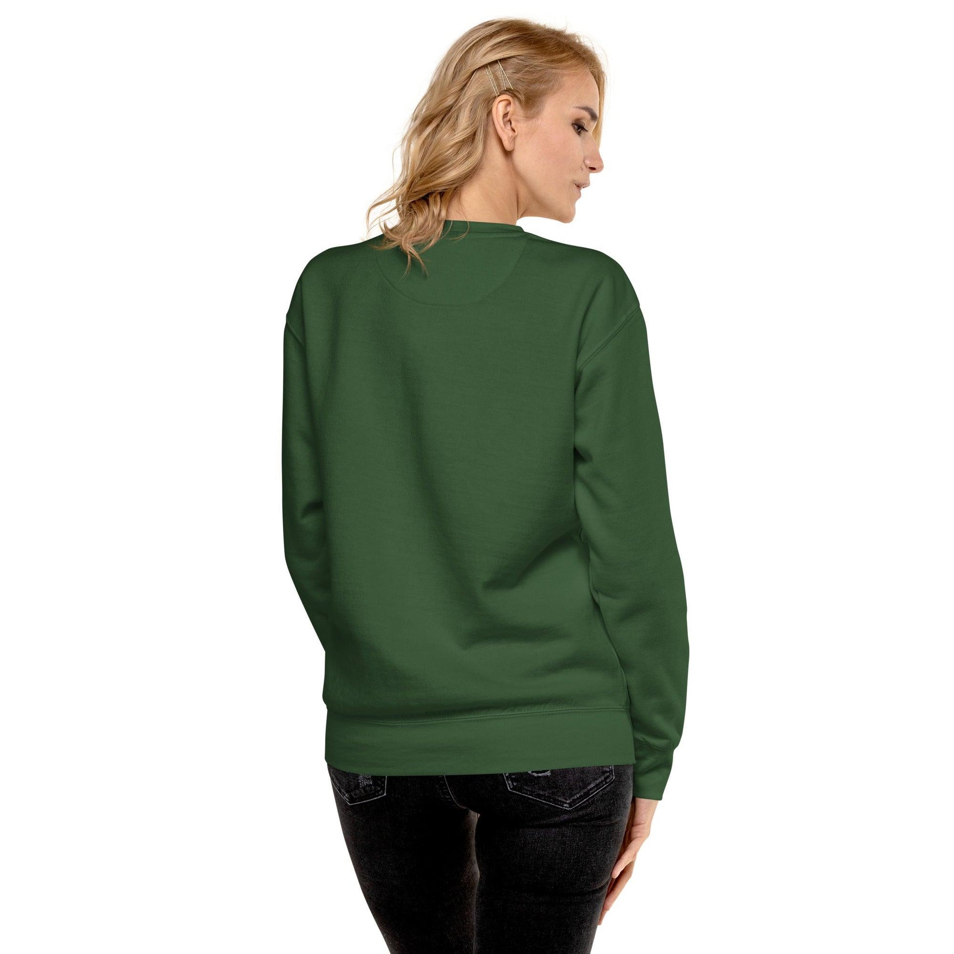 Forest Green Women's Premium Cotton Sweatshirt by Women's Premium Cotton Sweatshirt sold by Jain Yoga