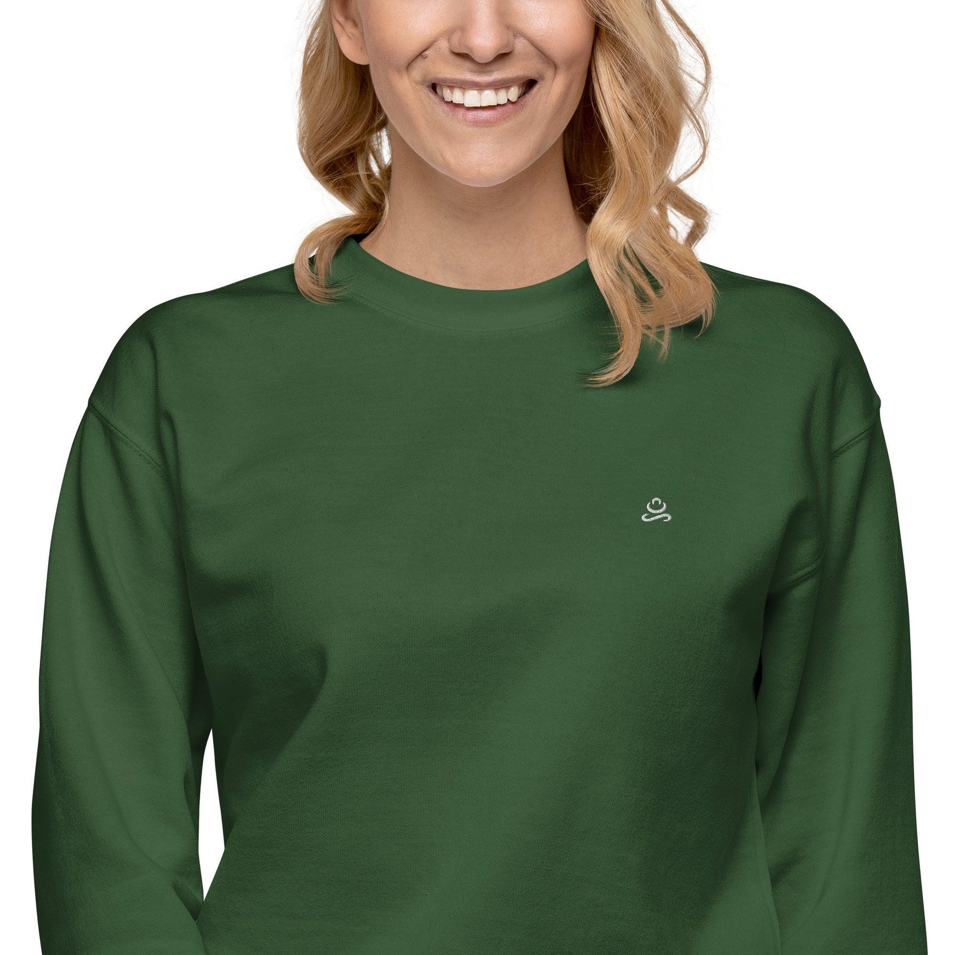 Forest Green Women's Premium Cotton Sweatshirt by Women's Premium Cotton Sweatshirt sold by Jain Yoga