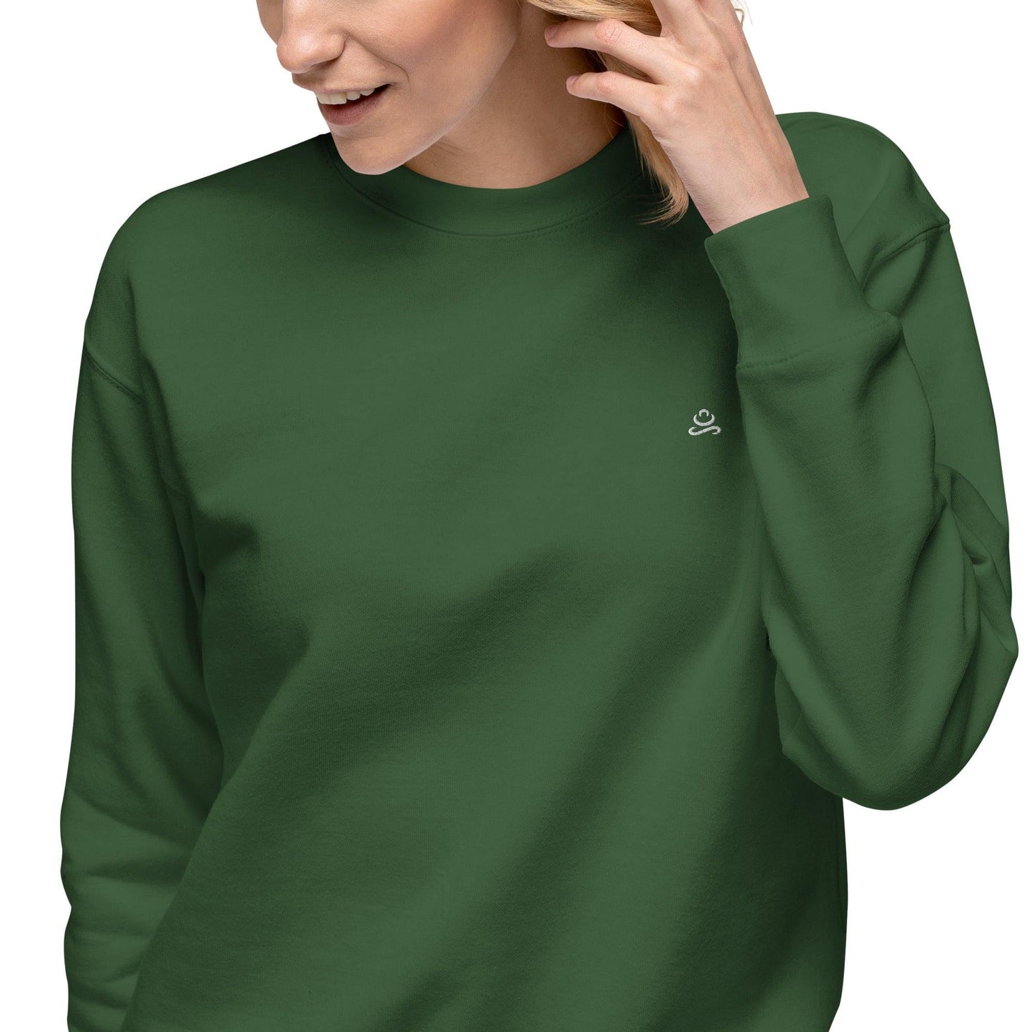 Forest Green Women's Premium Cotton Sweatshirt by Women's Premium Cotton Sweatshirt sold by Jain Yoga