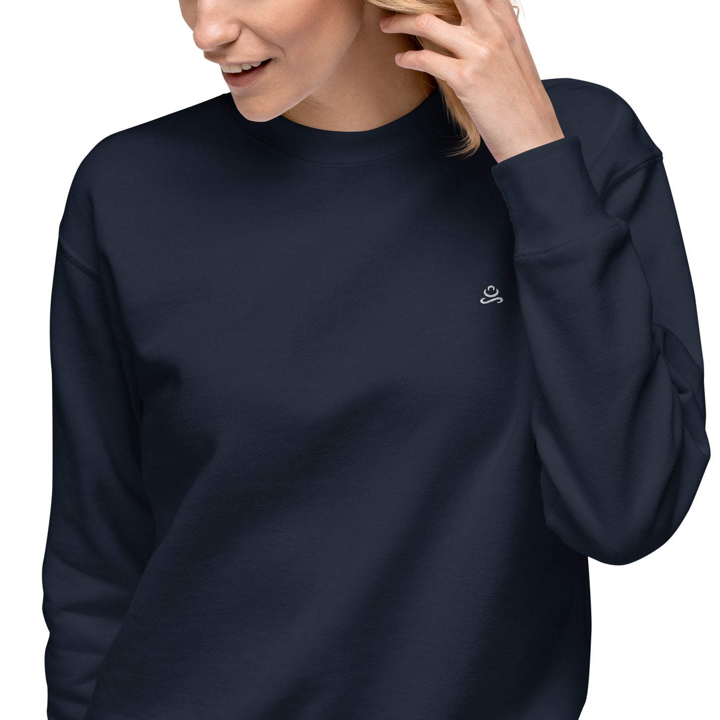 Navy Blazer Women's Premium Cotton Sweatshirt by Women's Premium Cotton Sweatshirt sold by Jain Yoga