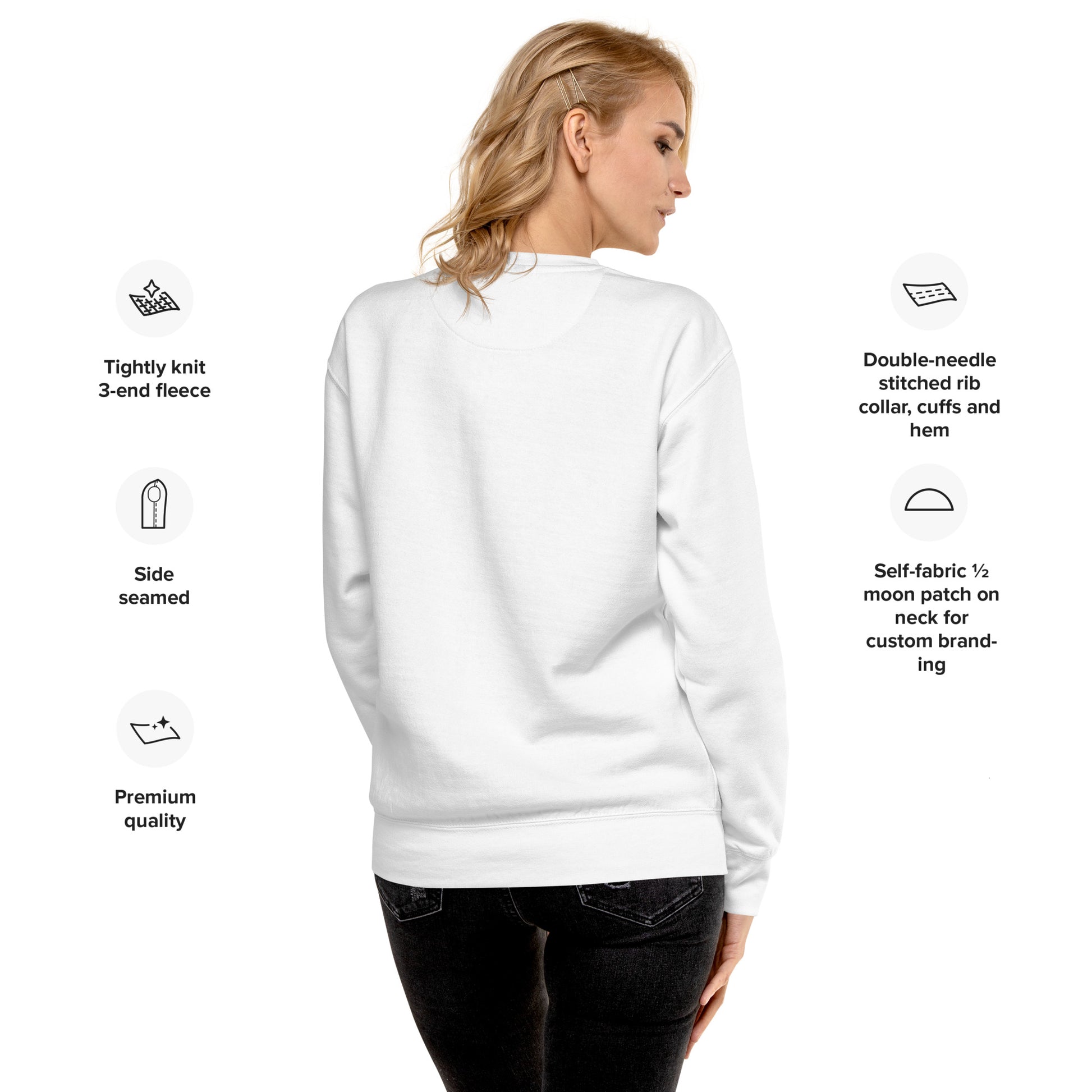 Black Women's Premium Cotton Sweatshirt by Women's Premium Cotton Sweatshirt sold by Jain Yoga