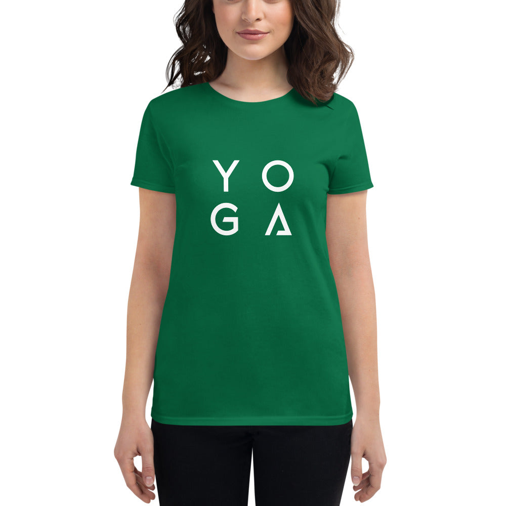 Kelly Green Women's short sleeve t-shirt by Jain Yoga sold by Jain Yoga